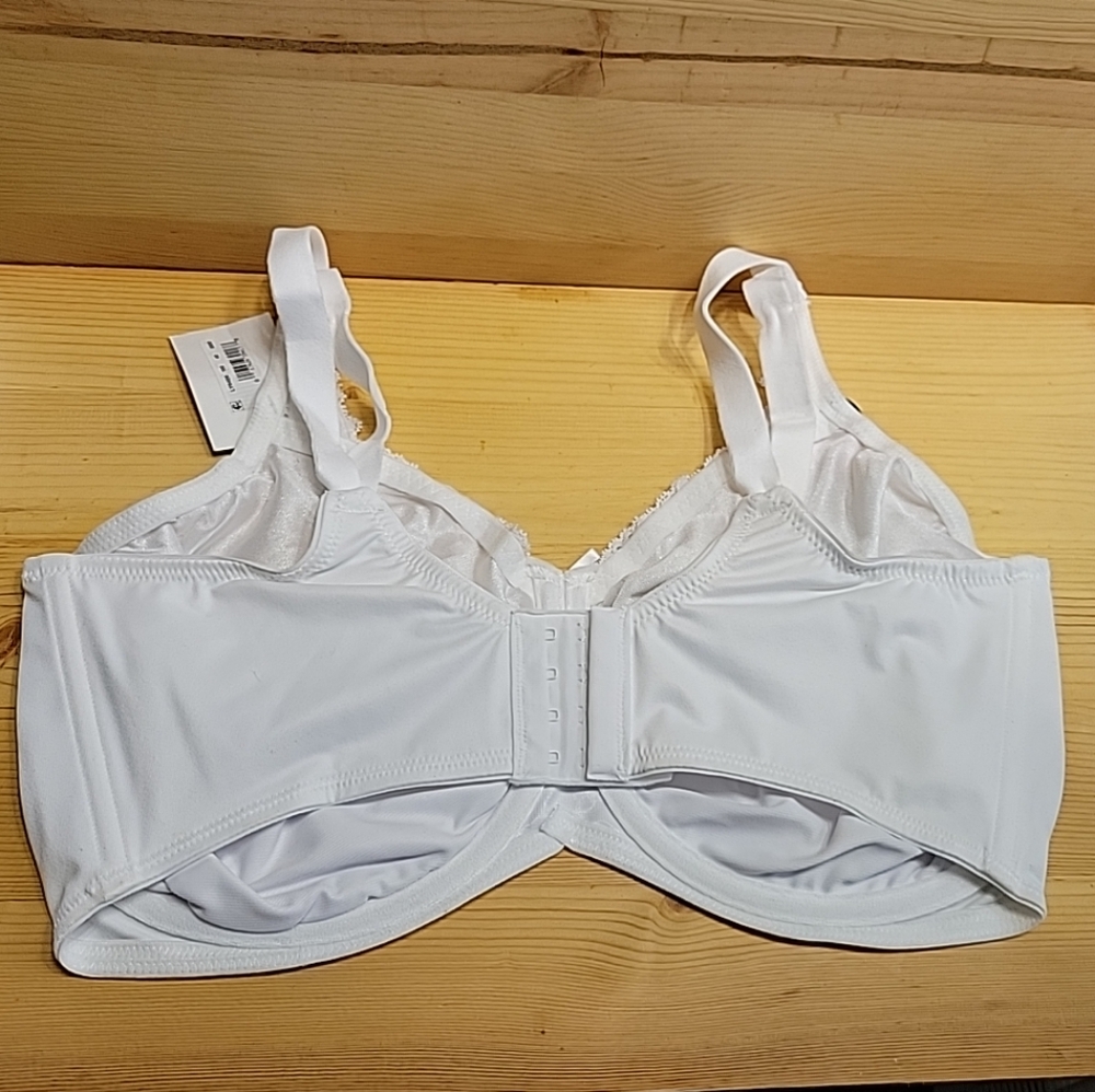 Lilyette Comfort Lace Minimizer Underwire Bra 40DDD NEW White - Picture 2 of 5